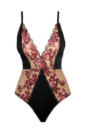 SALE Carol Coelho Floral Blossom Embroidered Teddy
