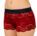 Foxers Lace Boxers in Black Cherry