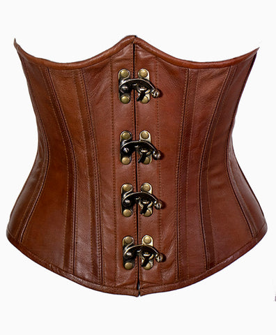 Cersei Underbust Corset in Natural Leather