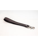 black garment leather bdsm training leash handle with metal snaphook
