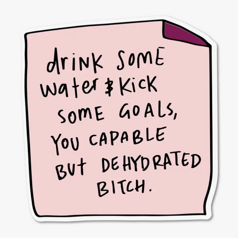 Drink Water & Kick Goals Sticker