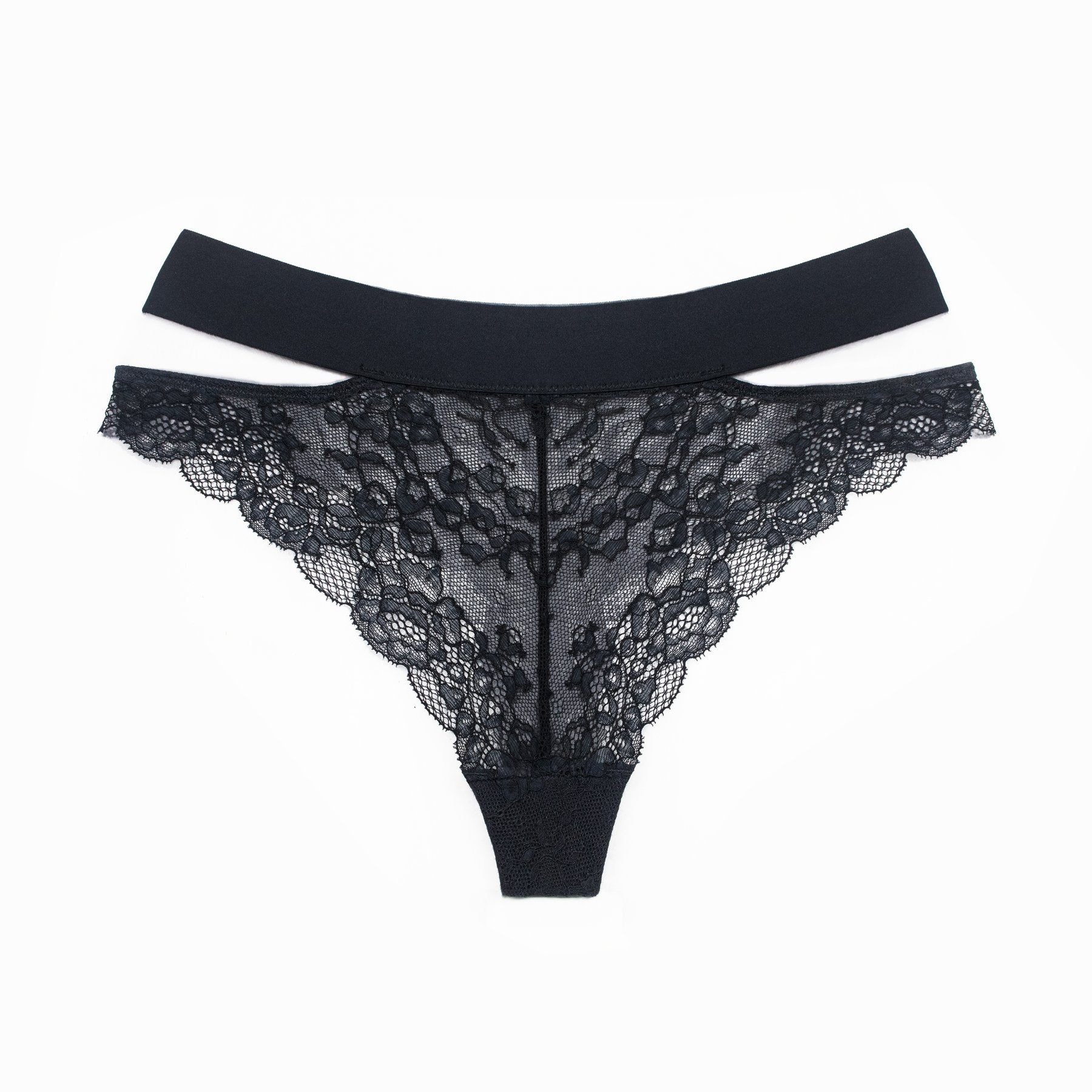 +Monique Morin Wild Lace Cheeky Panty in Black