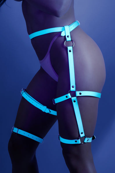 Buckle Up Waist & Leg Harness in Blue