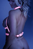 All Strapped In Chest Harness in Pink