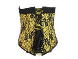 Aurora Lace Overlay Corset in Gold