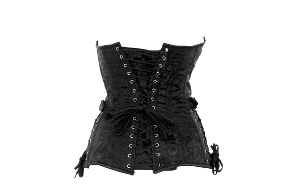 Harley Corset in Black Brocade