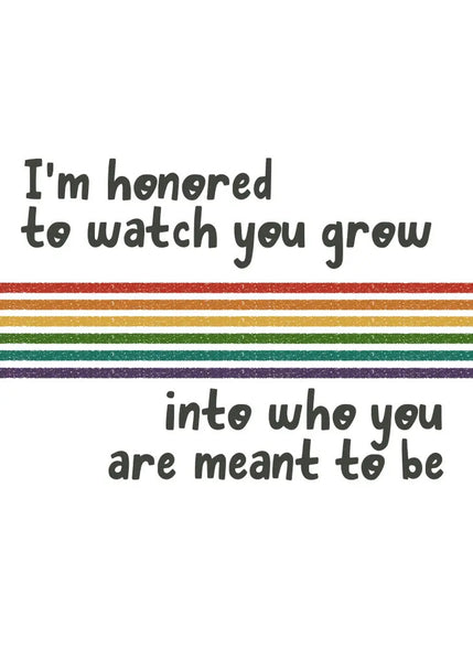 I'm Honored Coming Out Greeting Card in Rainbow