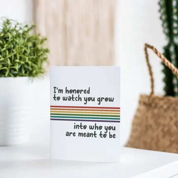 I'm Honored Coming Out Greeting Card in Rainbow