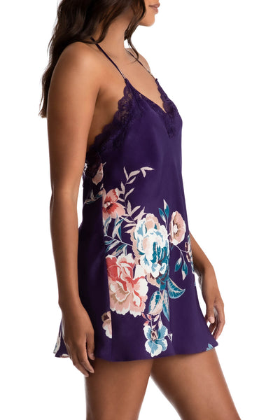Love Today Floral Chemise in Purple Ink