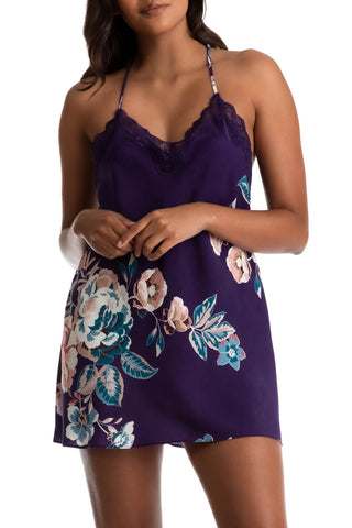 Love Today Floral Chemise in Purple Ink