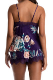 Love Today Floral Cami Set in Purple Ink