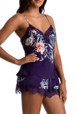 Love Today Floral Cami Set in Purple Ink