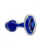 Crystal Small Glass Sparkle Plug in Blue