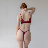 Monique Morin Frisson Micro-G Thong in Bloodstone Red