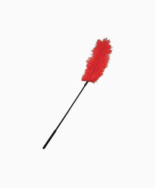 Ostrich Feather Body Tickler in Red