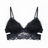 Monique Morin Wild Lace Long Line Bra in Black