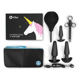 B-Vibe Anal Training Plug & Accessories Set in Black