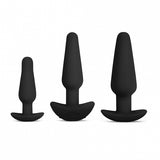 B-Vibe Anal Training Plug & Accessories Set in Black