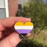 Pride Heart Enamel Pins